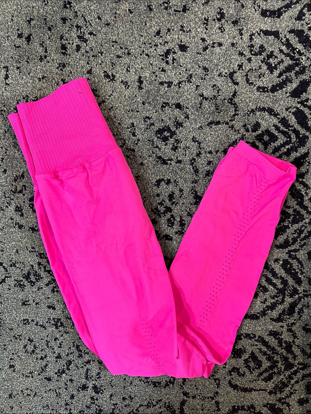NWOT Women’s Free People Good Karma hot pink Leggings size medium - Picture 3 of 4